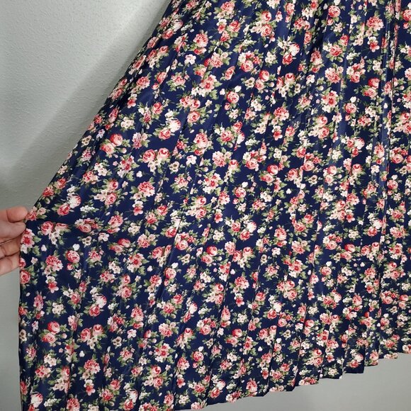 Vintage 80s Floral Power Mom Dress, ITEMS Made in USA, 12 - Picture 3 of 8